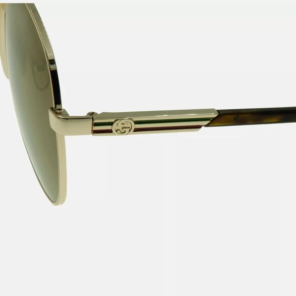 Gucci Aviator Unisex Red/Green Stripes Sunglasses - Picture 4 of 5